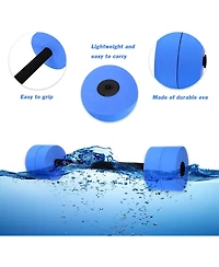 Hikeen Aquatic Exercise Dumbbells Water Dumbbell Pool Resistance Aquatic Fitness Barbells High-Density Eva Foam Pool Weights Dumbbells