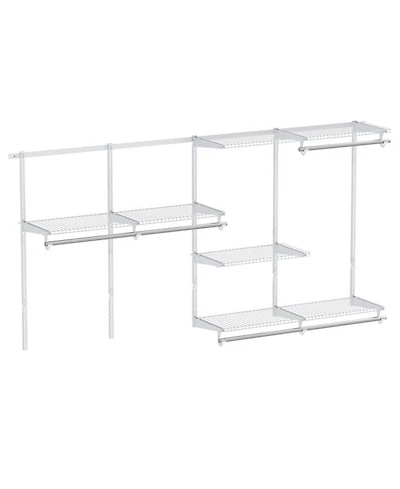 Gouun Wall-Mounted Closet Organizer System with 7 Shelves and 5 Hanging Rods