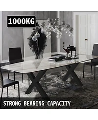 Sugift Steel Table Legs Set of 2, 28" Height, 30" Wide, Heavy Duty X Frame