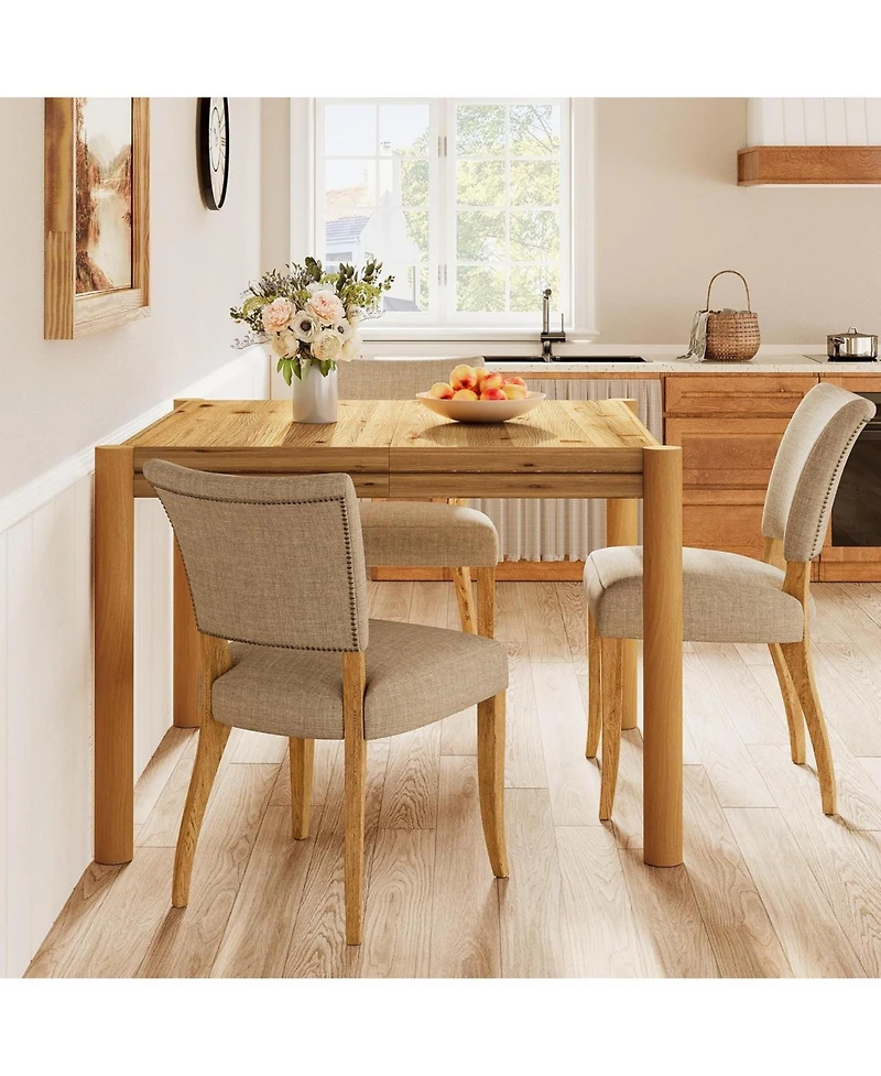 Tribesigns Square Solid Wood Dining Table, 39.4"