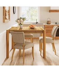 Tribesigns Square Solid Wood Dining Table, 39.4"