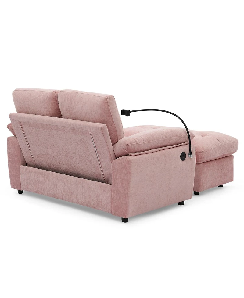 Streamdale Furniture Reclining Sofa with Ottoman and Usb