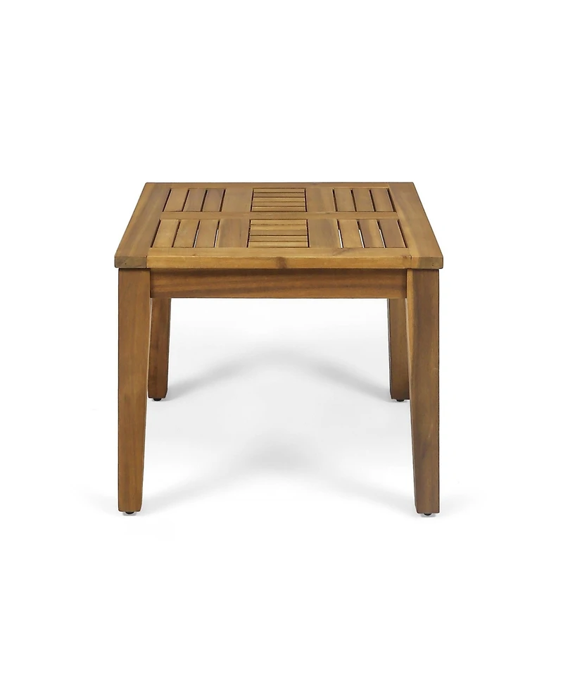Mondawe Outdoor Wood Side Table, 20"x20"x15.75"