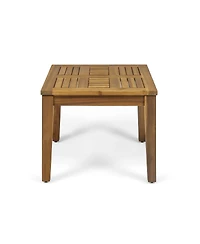 Mondawe Outdoor Wood Side Table, 20"x20"x15.75"