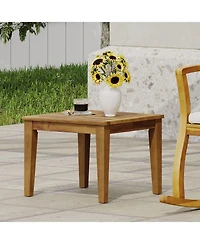 Mondawe Outdoor Wood Side Table, 20"x20"x15.75"