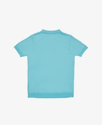 Xray Boys 4-18 Cable Knit Short Sleeve Johnny Collar Sweater Polo