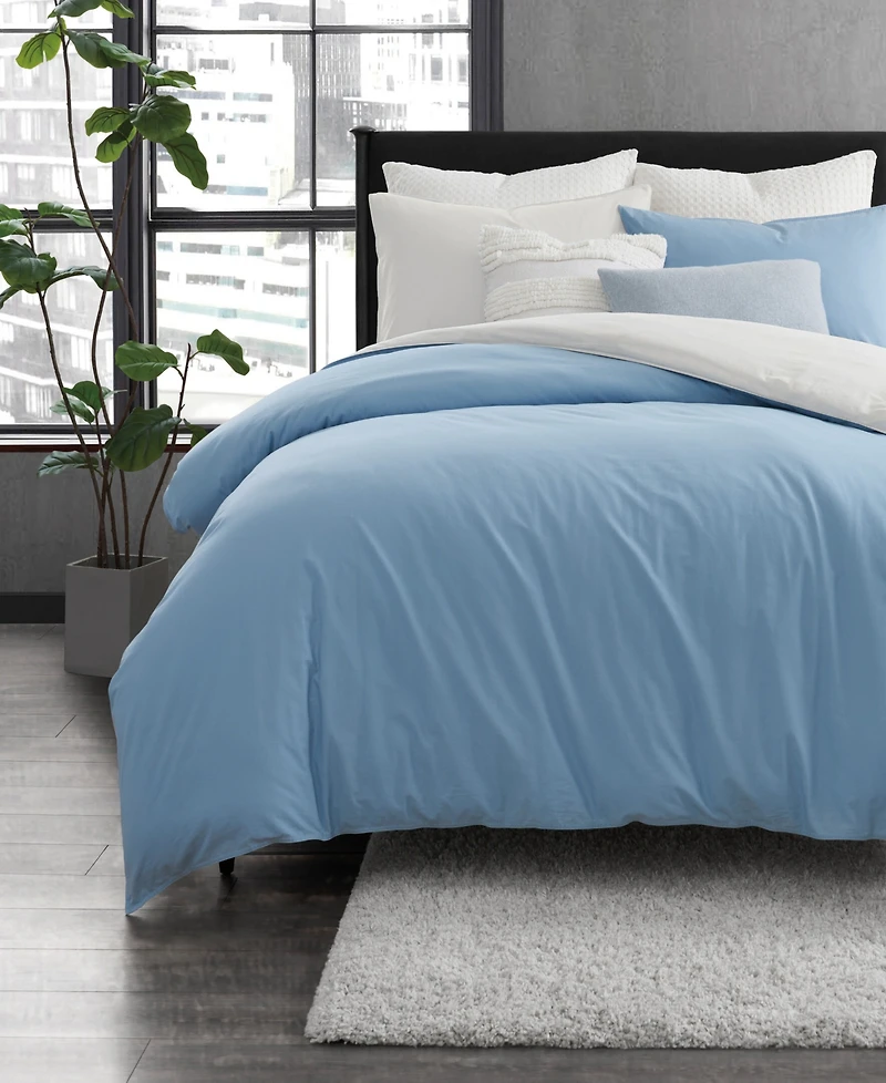Dkny Reversible Vintage Washed Cotton 3-Pc. Duvet Set