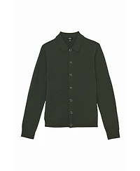 Reiss Men's Wool V-Stitch Button-Through Cardigan Sweater