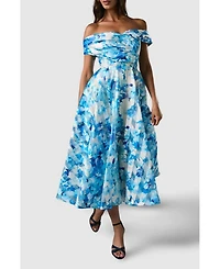 Coast Women's Off-Shoulder Floral Statement Midi Dress