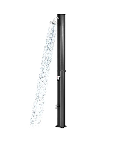 Gouun Adjustable Outdoor Solar Heating Shower Head, Portable Poolside Rinse Station