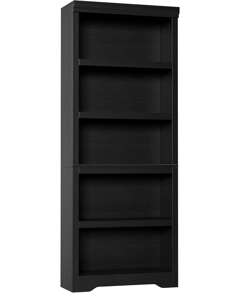 gaomon Tall Farmhouse Bookshelf, 5 Tier Open Bookcase with Adjustable Shelves and Anti-Tip, Storage Organizer for Living Room