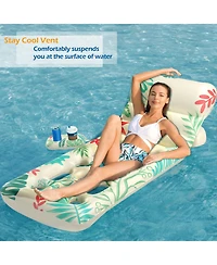 Gnuadz Inflatable Pool Float Lounger Chair with Adjustable Backrest
