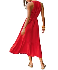 Cupshe Women's Under the Setting Sun Red Maxi Beach Dress