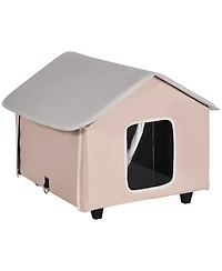 Cozito Cat House Outdoor Elevated Heated Shelter with Timer Pad