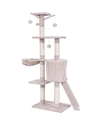 Cozito Cat Tree 56 in Tall with Condo Scratching Posts Ladder