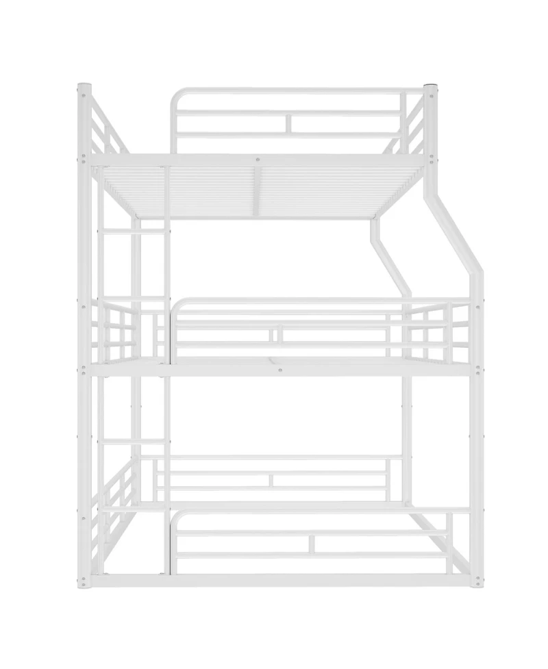 Streamdale Furniture Metal Triple Bunk Bed With Rails