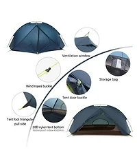 Naturehike 1-Person Ultralight Backpacking Tent Weighs only 3.08 lb 20D Customized Waterproof perfect for backpacking and cycling tours