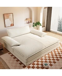 Streamdale Furniture Oversized Double Chaise Lounge Chair with Pillows