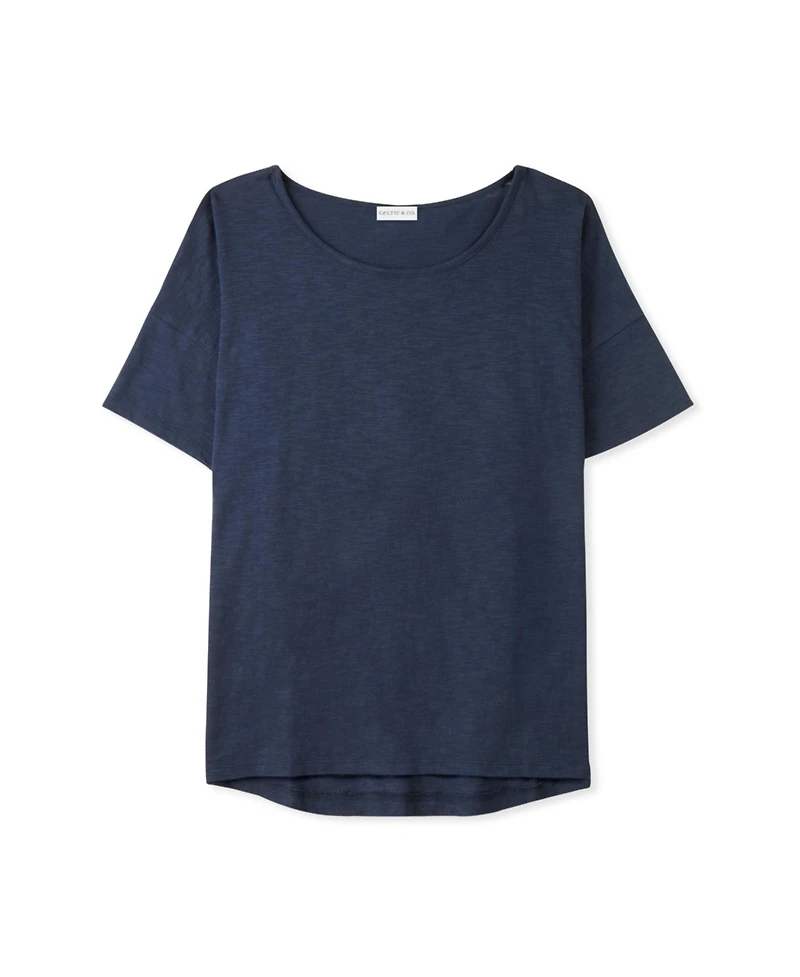 Celtic & Co. Women's Round Neck Boxy Fit T-Shirt