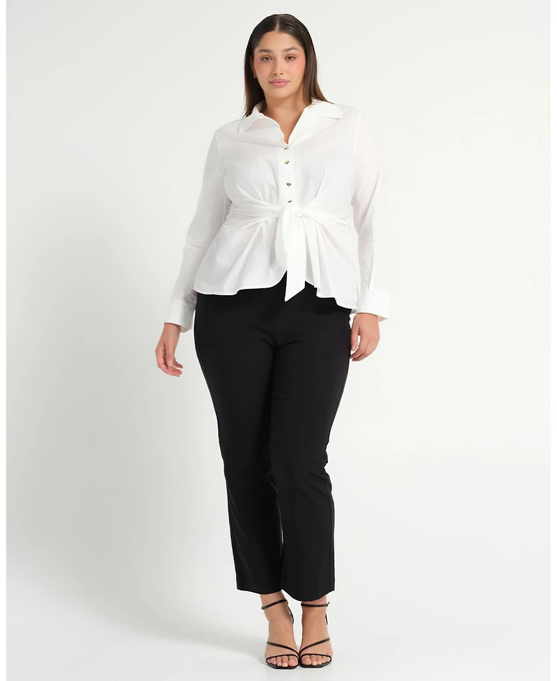 Estelle Plus Kora Straight Leg High Rise Slim Pant
