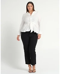 Estelle Plus Kora Straight Leg High Rise Slim Pant