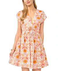 CeCe Women's V-Neck Multi Tie Dress