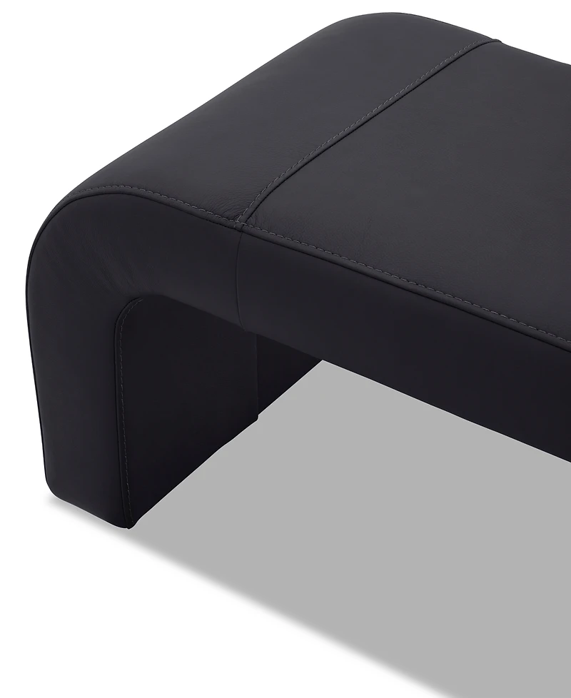 Furniture Clarie Leather Ottoman