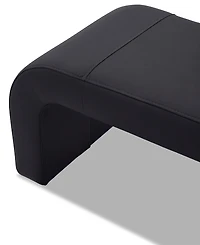 Furniture Clarie Leather Ottoman