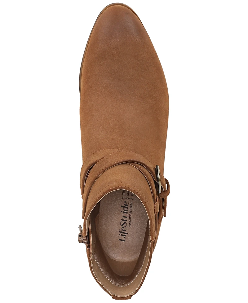 LifeStride Women's Oaklyn Zip Short Pointed Toe Booties