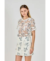 endless rose Women's Embroidered Blouse