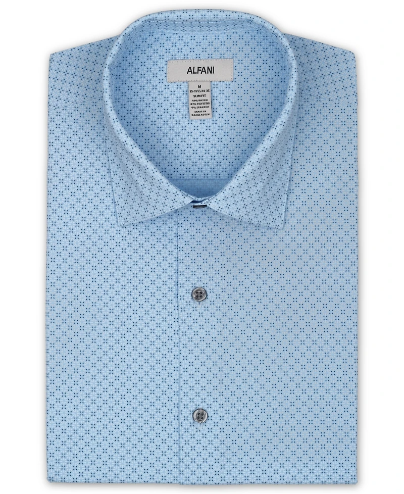 Alfani Men's Geometric Print Slim-Fit Dress Shirt, Macy's Exclusive