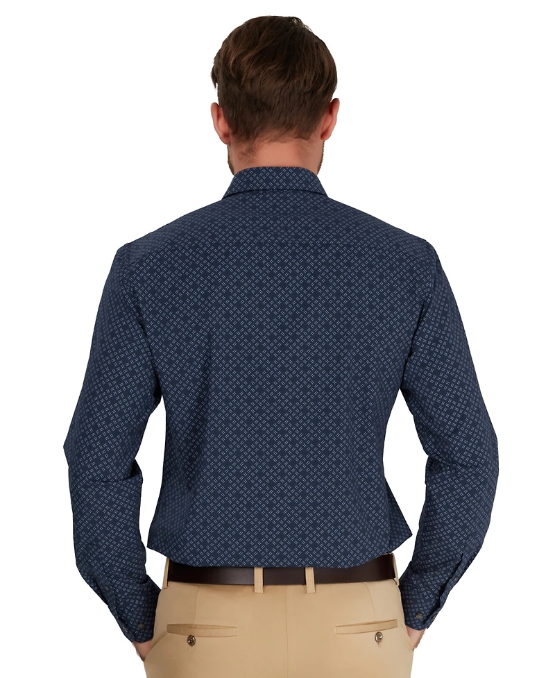 Alfani Men's Slim-Fit Geometric Print Dress Shirt, Macy's Exclusive