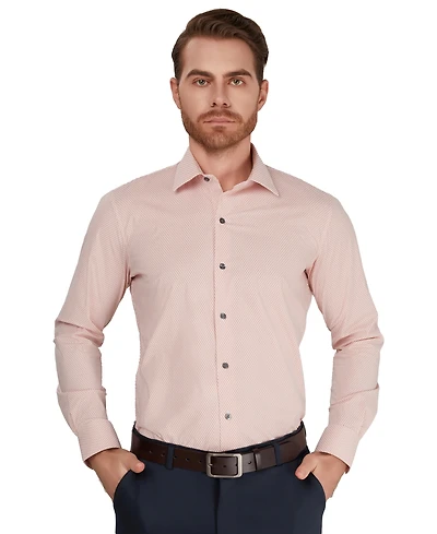 Alfani Men's Geometric Pattern Spread-Collar Dress Shirt, Macy's Exclusive