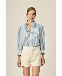 English Factory Women's Ruffle Detailed Blouse