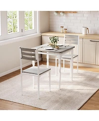 gaomon 3-Piece Dining Table Set for 2 with Spiral Legs