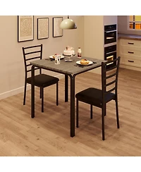 gaomon 3-Piece Small Kitchen Table Set for 2, Modern Square Dinette, Compact Indoor Dining for Breakfast Nook