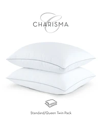 Charisma High-Lofting Swiss Dot Embossed 2-Pack Pillow Set, Standard/Queen