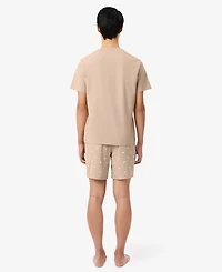 Lacoste Men's Crewneck Short-Sleeve T-Shirt and Pajama Shorts, 2-Piece Set