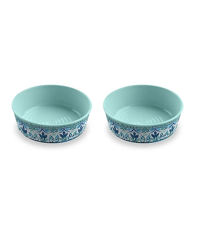 Abode Homewares Gibraltar Singe Wall Melamine Pet Bowls, Set Of 2