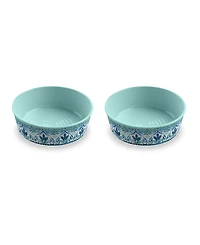 Abode Homewares Gibraltar Singe Wall Melamine Pet Bowls, Set Of 2