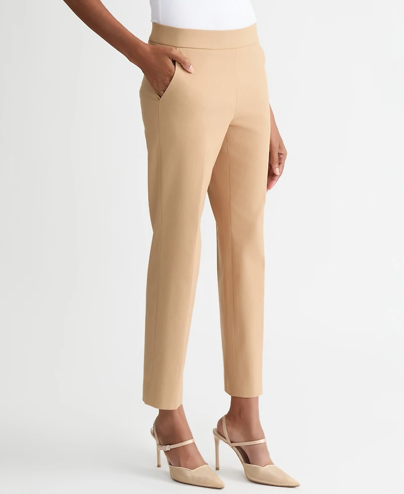 Kasper Women's Stretch Twill Cropped Pull-On Pants, Regular & Petite