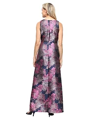 Sl fashions women's printed jacquard dress