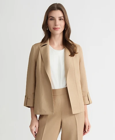 Kasper Women's Open-Front Cuffed Blazer, Regular & Petite