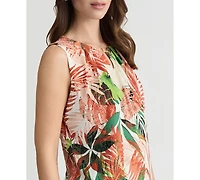 Kasper Women's Pleated Keyhole Top