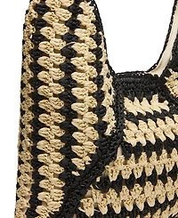 Steve Madden Voodoo Raffia Large Hobo Handbag