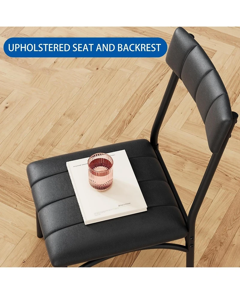 gaomon 2-Piece Wooden Dining Set with Upholstered Chairs, Square Kitchen Table for Small Spaces and Apartments