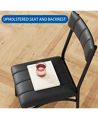 gaomon 2-Piece Wooden Dining Set with Upholstered Chairs, Square Kitchen Table for Small Spaces and Apartments