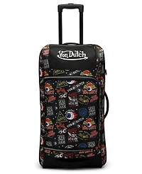 Von Dutch Jax 28" Checked Rolling Duffel