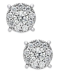 Diamond Cluster Stud Earrings (1 ct. t.w.) in 14k White Gold