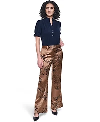 Karl Lagerfeld Paris Women's Mid-Rise Full Length Pants